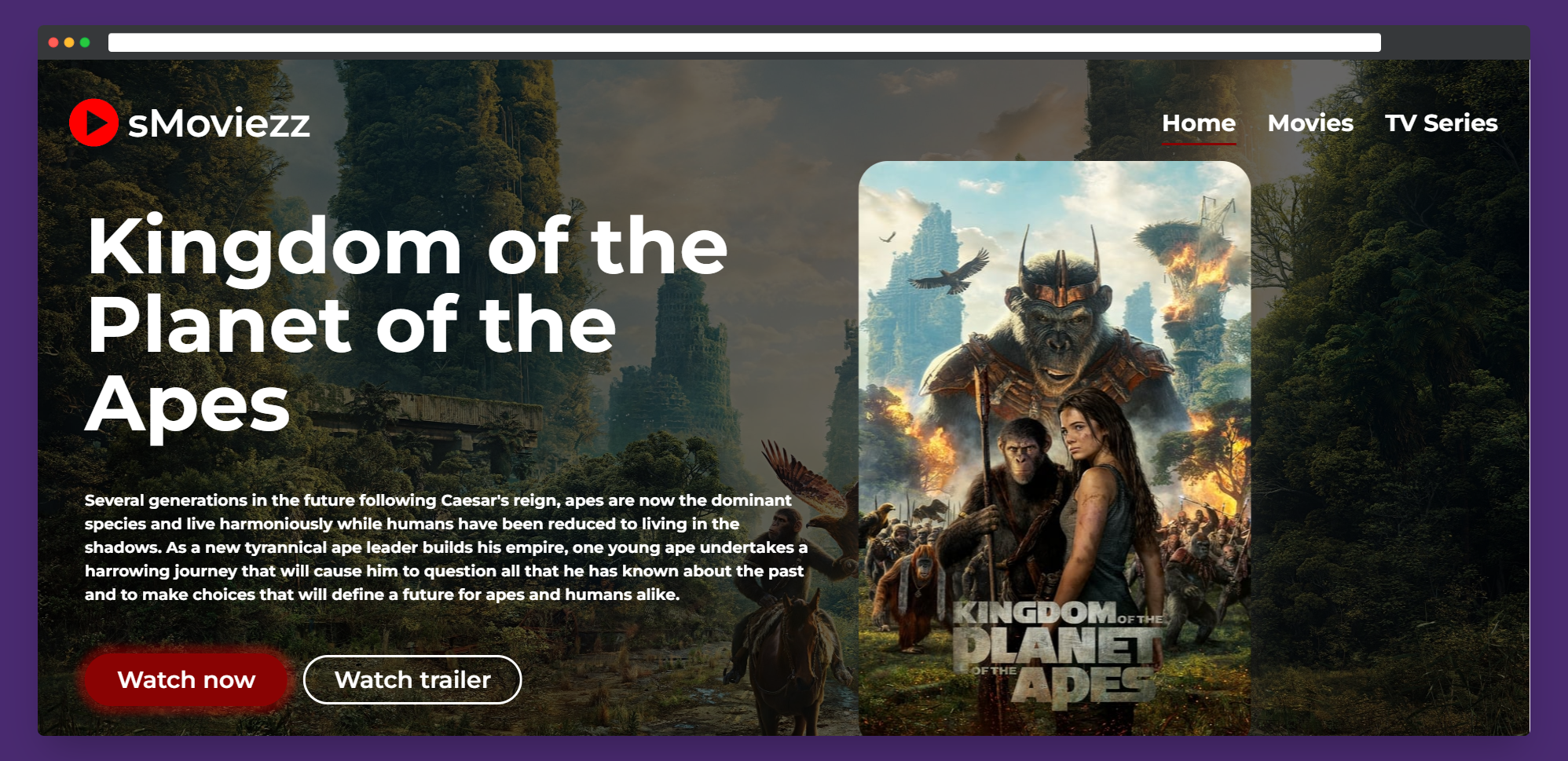 Movie Trailer Website cover image